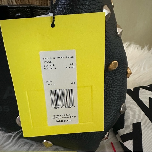 Marc Jacobs THE GLAM STUDS LEATHER MINI SACK BAG - Picture 8 of 14